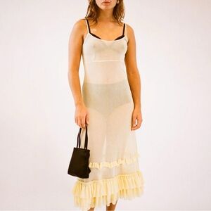 Home of Hai Yellow Sheer Maxi Dress